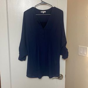 Blue long sleeve blouse